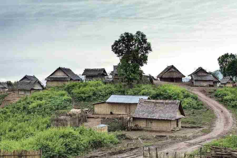 Muang Sing district in Luang Namtha Province showing northern Laos culture and landscapes