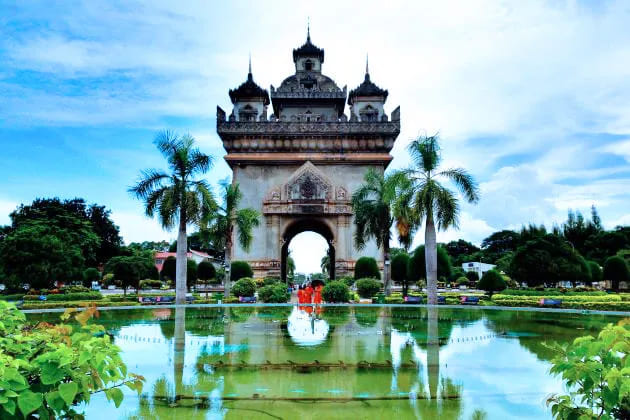 Patuxai Monument in Vientiane, Laos – victory gate and national landmark with panoramic view