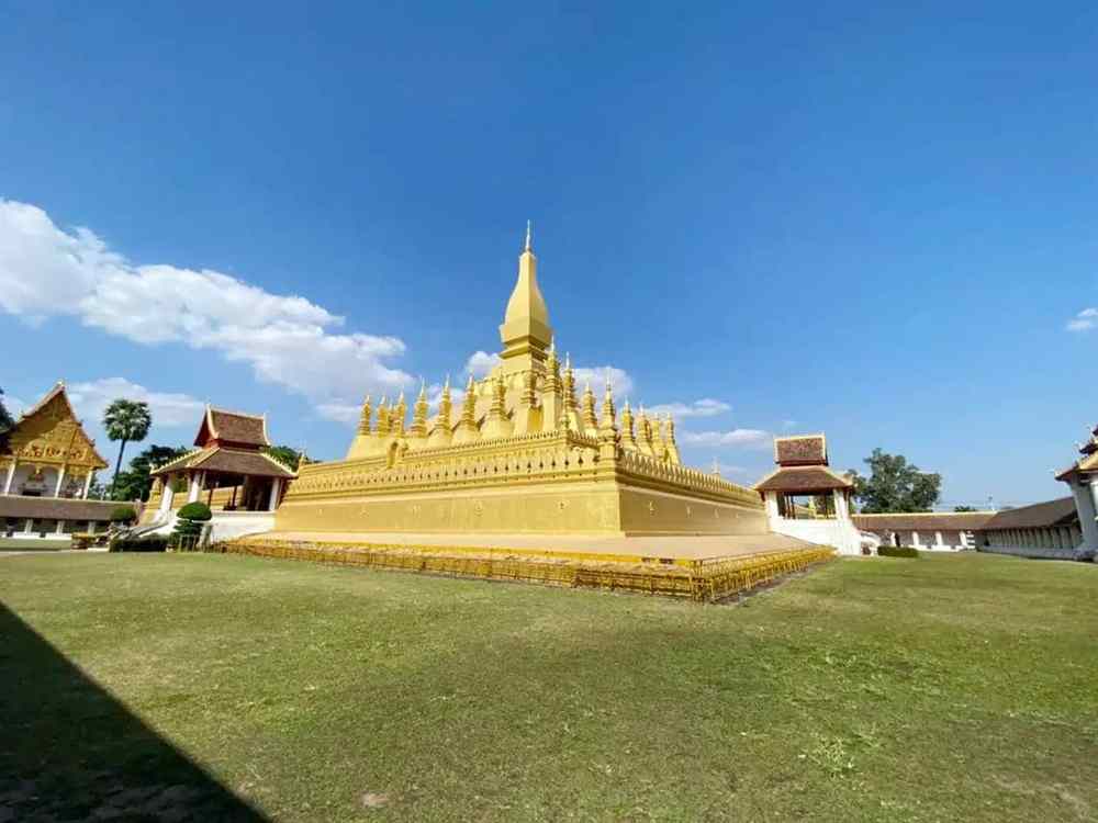 That Luang Stupa in Vientiane, Laos – golden Buddhist monument and national symbol